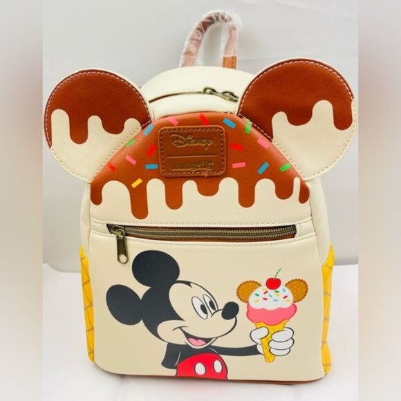 Loungefly Disney Mickey Mouse Ice Cream Mini Backpack (#999125) - Picture 15 of 16